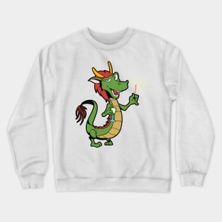 Dragon with sparkler - Happy New Year Crewneck Sweatshirt